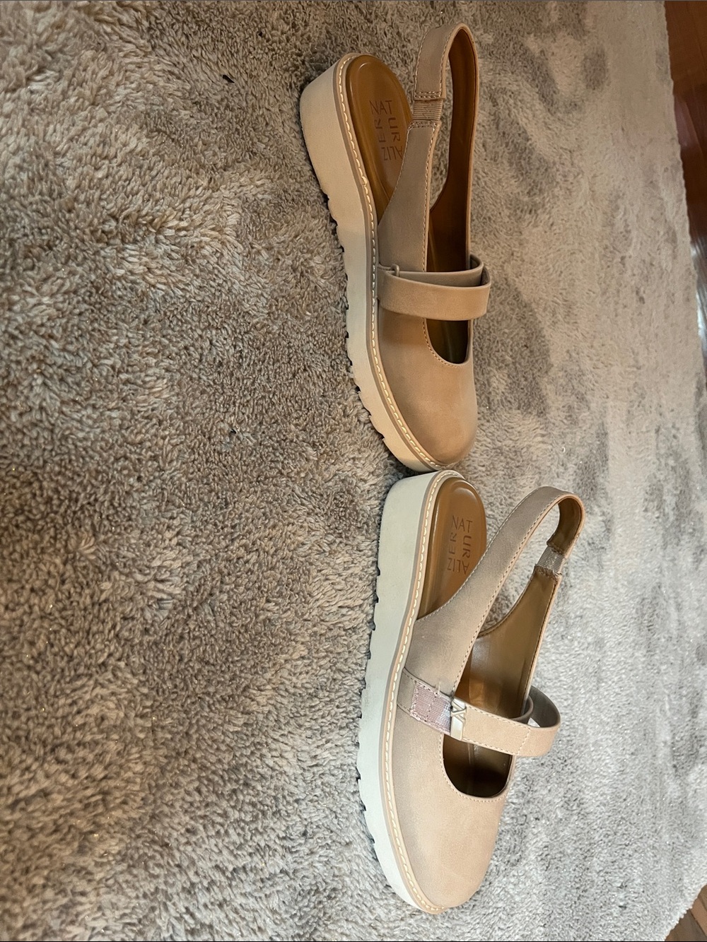 Naturalizer Women's Beige Mary Jane Slingback Flats - Picture 6 of 12
